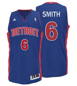 Detroit Pistons #6 Josh Smith Blue Swingman Jersey - Zenithce