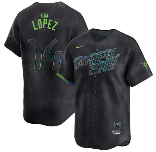 Tampa Bay Rays #74 Jacob Lopez Charcoal 2024 City Connect Limited Stitched Jersey - Zenithce