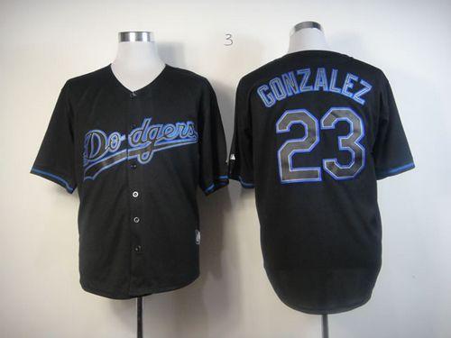 Dodgers #23 Adrian Gonzalez Black Fashion Stitched Jersey - Zenithce