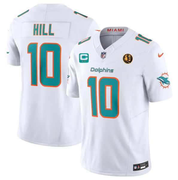 Miami Dolphins #10 Tyreek Hill White 2023 F.U.S.E. With 2-Star C Patch And John Madden Patch Vapor Limited Stitched Jersey - Zenithce
