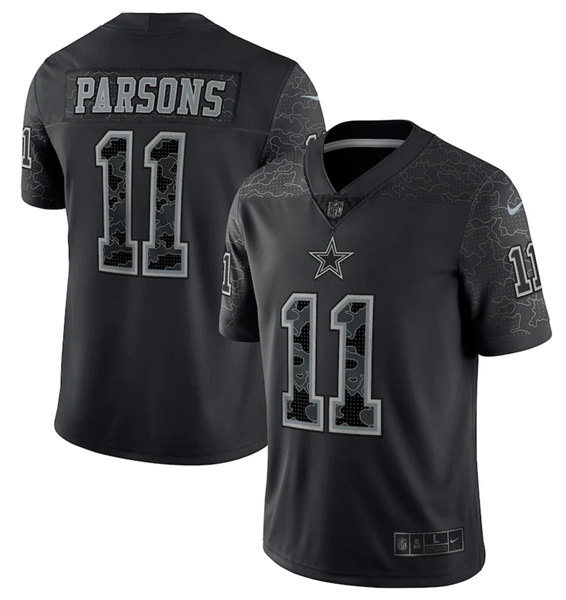 Dallas Cowboys #11 Micah Parsons Black Reflective Limited Stitched Football Jersey - Zenithce