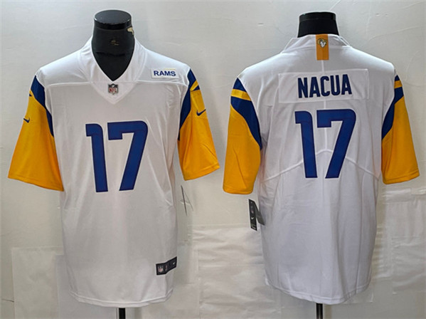 Los Angeles Rams #17 Puka Nacua White Vapor Untouchable Limited Stitched Jersey - Zenithce