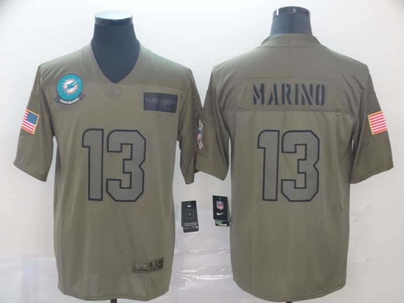 Miami Dolphins #13 Dan Marino 2019 Camo Salute To Service Limited Stitched Jersey - Zenithce