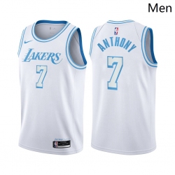 Los Angeles Lakers #7 Carmelo Anthony City Edition White 2021 Stitched Jersey - Zenithce