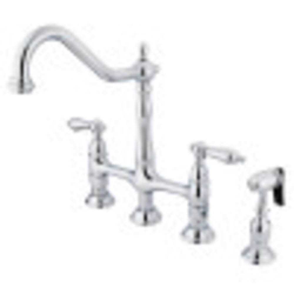 Kingston Brass Kingston Freestanding Tub Faucet with Supply Line and Stop Valve CCK266K5 - Zenithce