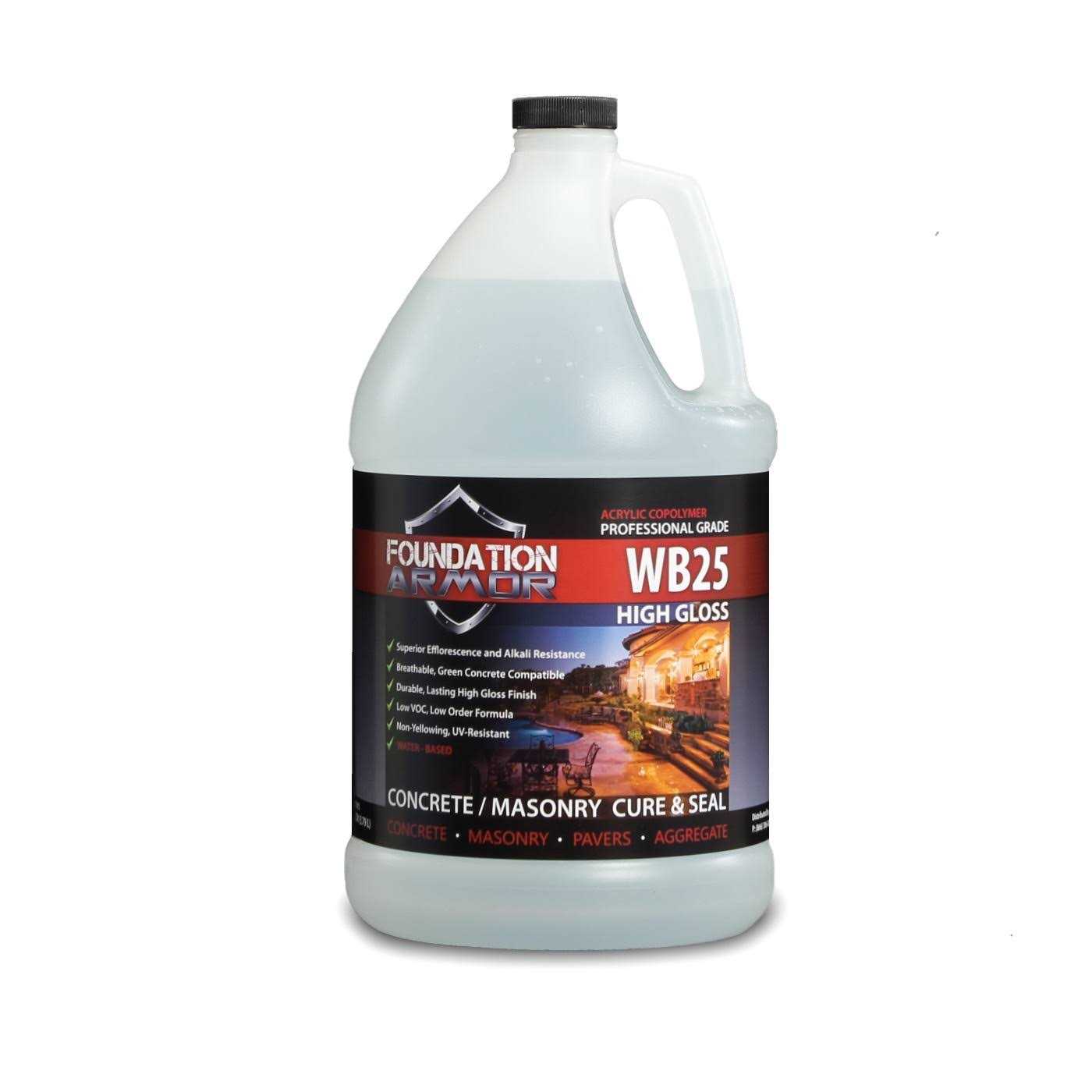 Foundation Armor Armor LV25 High Gloss Solvent Based Acrylic Concrete Cure and Seal - Zenithce