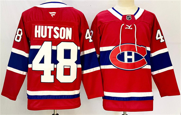 Montreal Canadiens #48 Lane Hutson Red 2024-25 Stitched Jersey - Zenithce