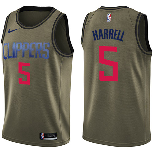 Clippers #5 Montrezl Harrell Green Swingman Salute to Service Jersey - Zenithce