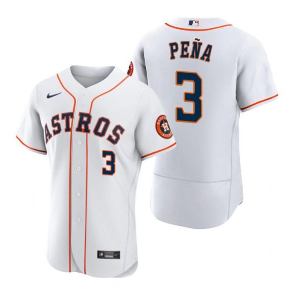 Houston Astros #3 Jeremy Pena White Flex Base Stitched Jersey - Zenithce