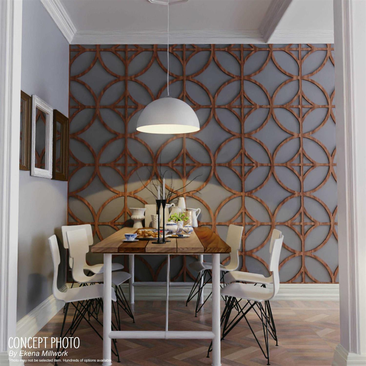 Ekena Millwork WALW24X24X0375FMGAL 23 3/8W x 23 3/8H x 3/8T Large Fleming Decorative Fretwork Wood Wall Panels - Zenithce