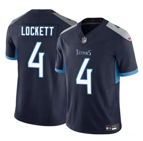 Tennessee Titans #4 Tyler Lockett Navy 2025 F.U.S.E. Vapor Limited Football Stitched Jersey - Zenithce