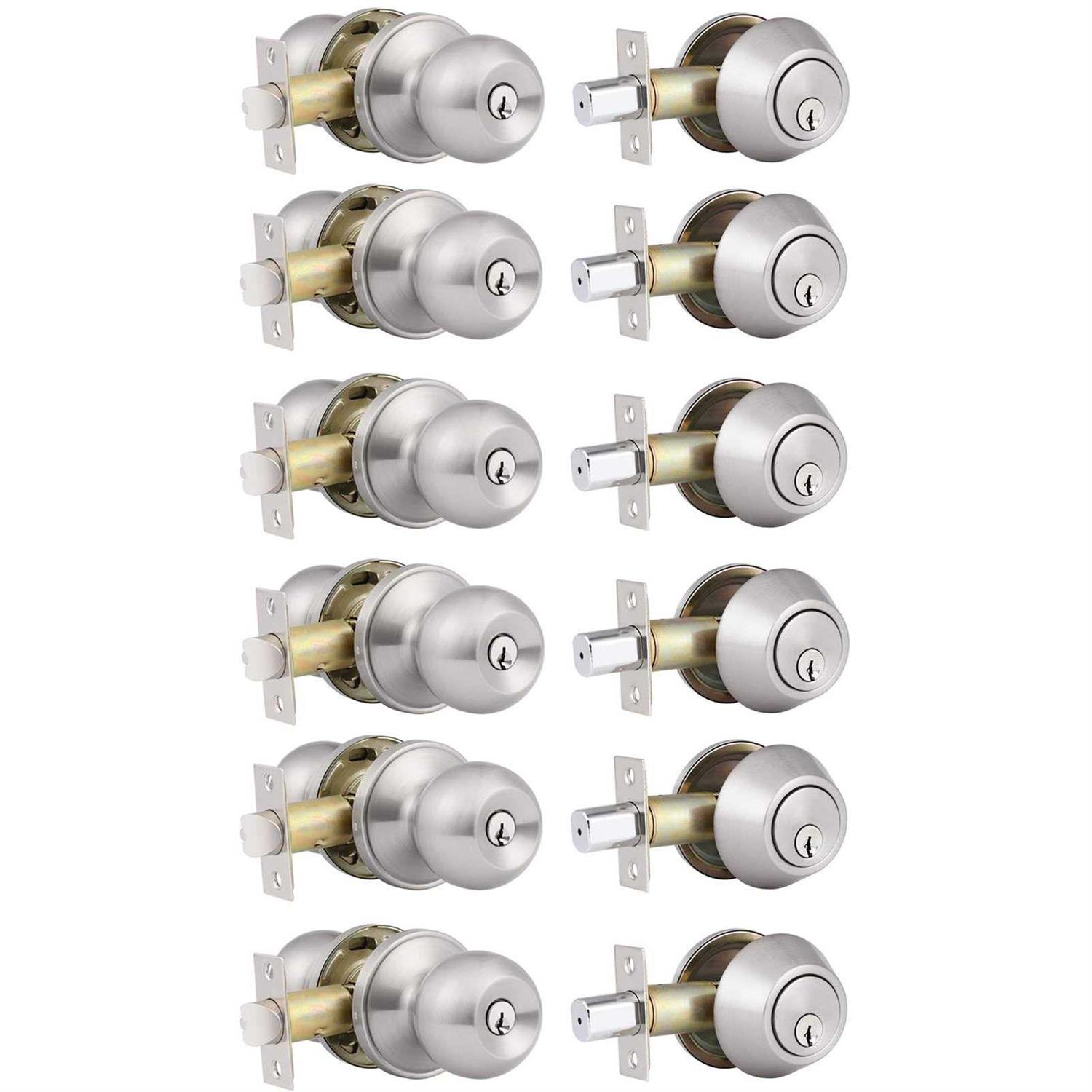 home improvement direct Keyed Alike Entry Door Knobs and Single Cylinder Deadbolt Lock Combo and Door - Zenithce