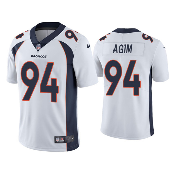 Denver Broncos #94 McTelvin Agim White Vapor Untouchable Limited Stitched Jersey - Zenithce
