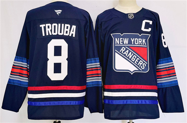 New York Rangers #8 Jacob Trouba Navy 2024-25 Stitched Jersey - Zenithce