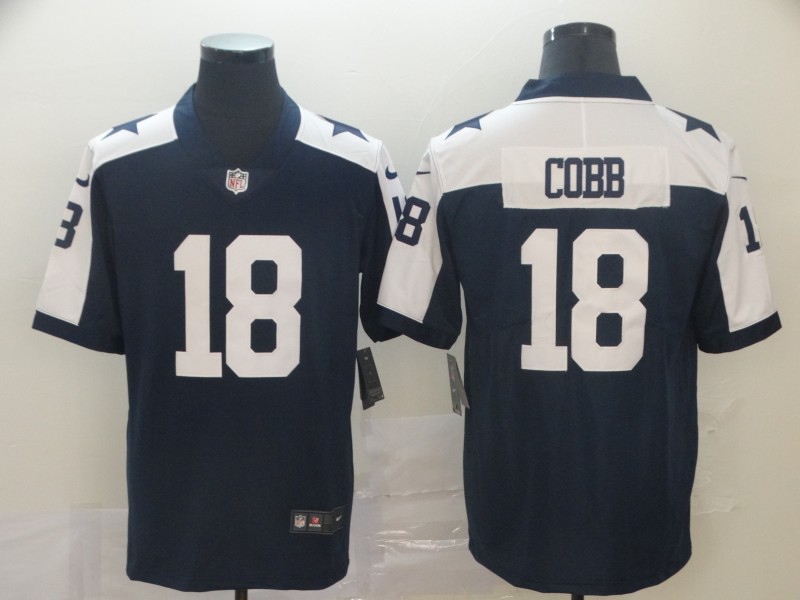 Dallas Cowboys #18 Randall Cobb Navy Vapor Untouchable Limited Stitched Jersey - Zenithce