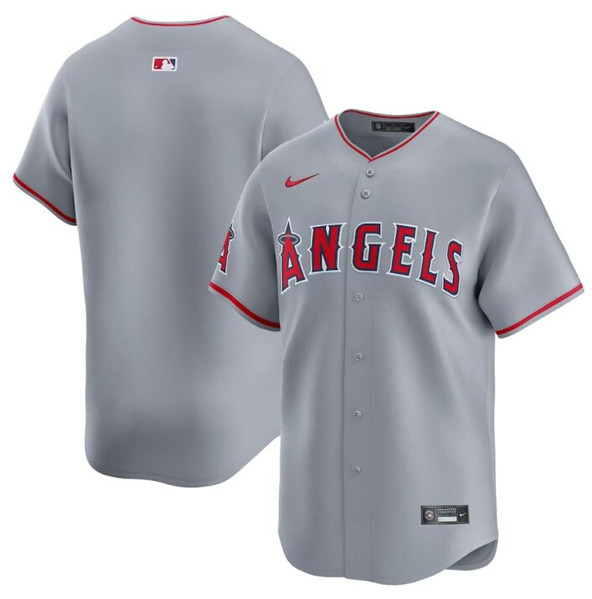 Los Angeles Angels Blank Gray Away Limited Stitched Jersey - Zenithce