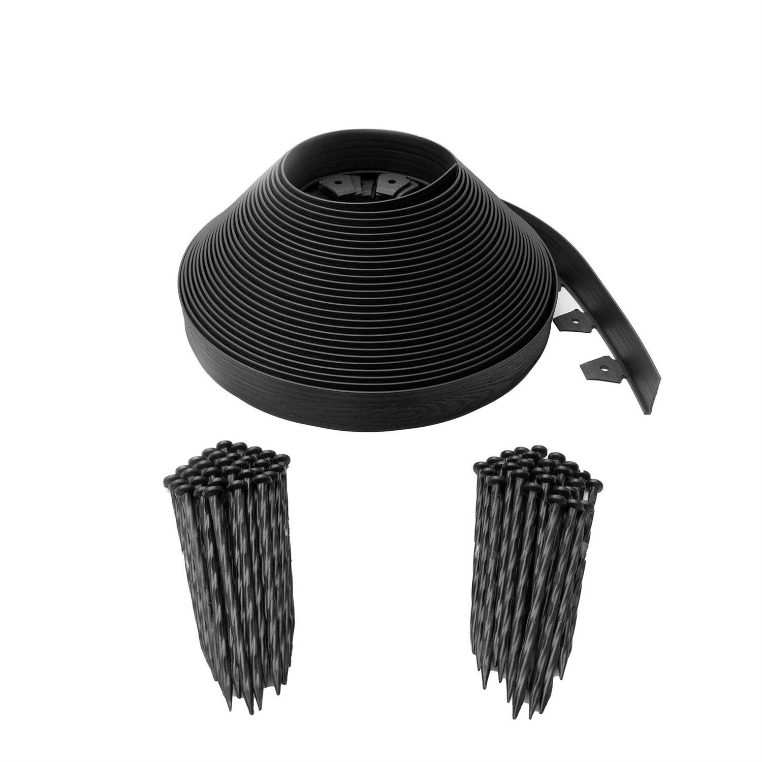 EasyFlex 10-Pack 8-in Black Plastic Edging Stake - Zenithce