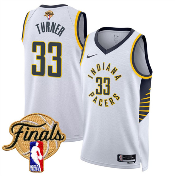 Indiana Pacers #33 Myles Turner White 2025 Finals Association Edition Stitched Jersey - Zenithce