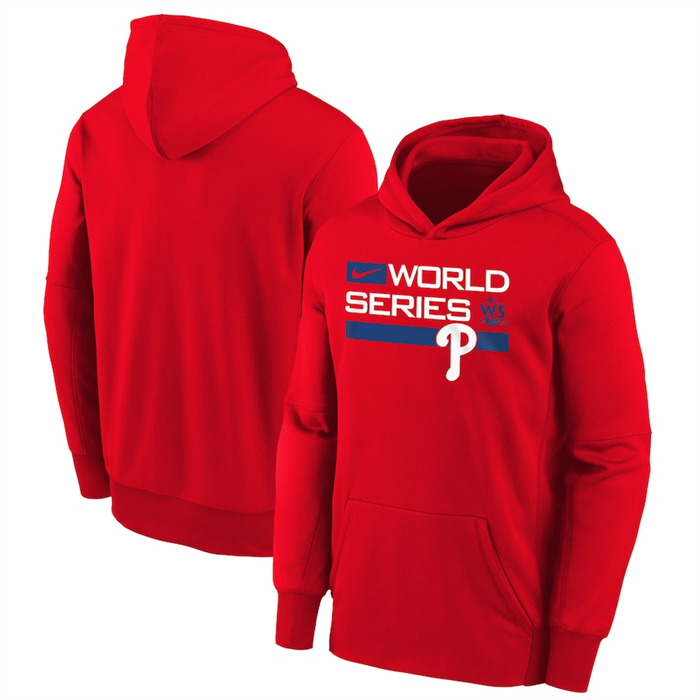 Philadelphia Phillies Red 2022 World Series Performance Pullover Hoodie - Zenithce