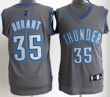 Oklahoma City Thunder #35 Kevin Durant Gray Shadow Jersey - Zenithce
