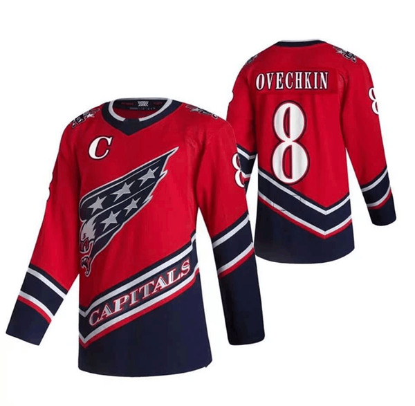 Washington Capitals #8 Alex Ovechkin 2021 Reverse Retro Stitched Jersey - Zenithce