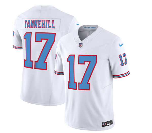 Tennessee Titans #17 Ryan Tannehill White 2023 F.U.S.E. Vapor Limited Throwback Stitched Jersey - Zenithce