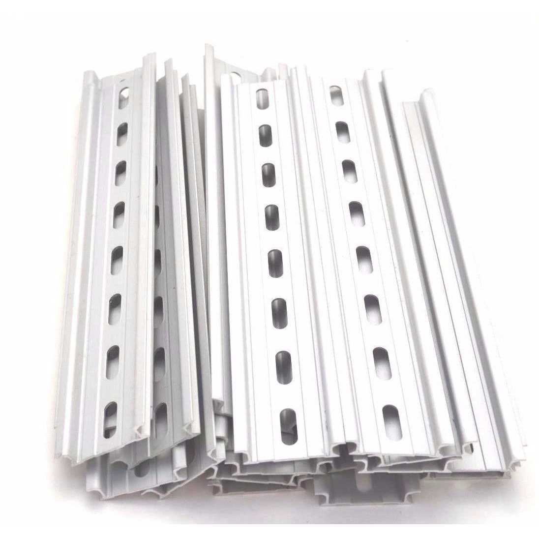 T&G 20 Pieces DIN Rail Slotted Aluminum RoHS 8 Inches Long 35mm Wide 7.5mm High - Zenithce