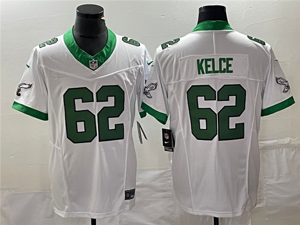 Philadelphia Eagles #62 Jason Kelce White 2023 F.U.S.E. Vapor Untouchable Stitched Jersey - Zenithce