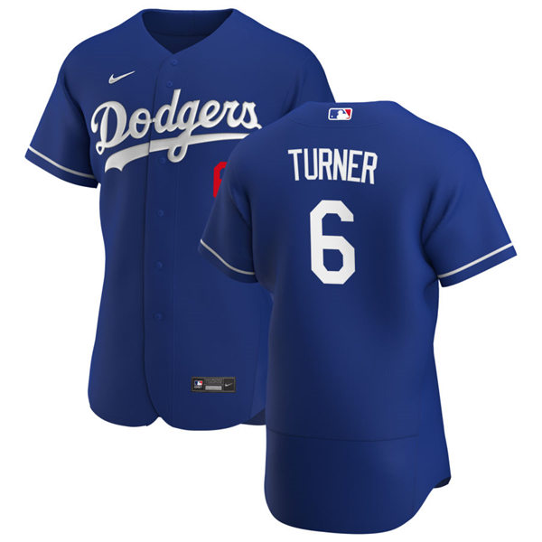Los Angeles Dodgers #6 Trea Turner Royal Flex Base Stitched Jersey - Zenithce
