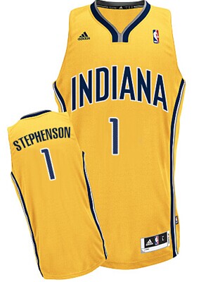 Indiana Pacers #1 Lance Stephenson Yellow Swingman Jersey - Zenithce