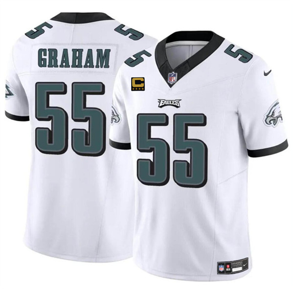 Philadelphia Eagles #55 Brandon Graham White 2024 F.U.S.E With 4-Star C Patch Vapor Untouchable Limited Stitched Jersey - Zenithce