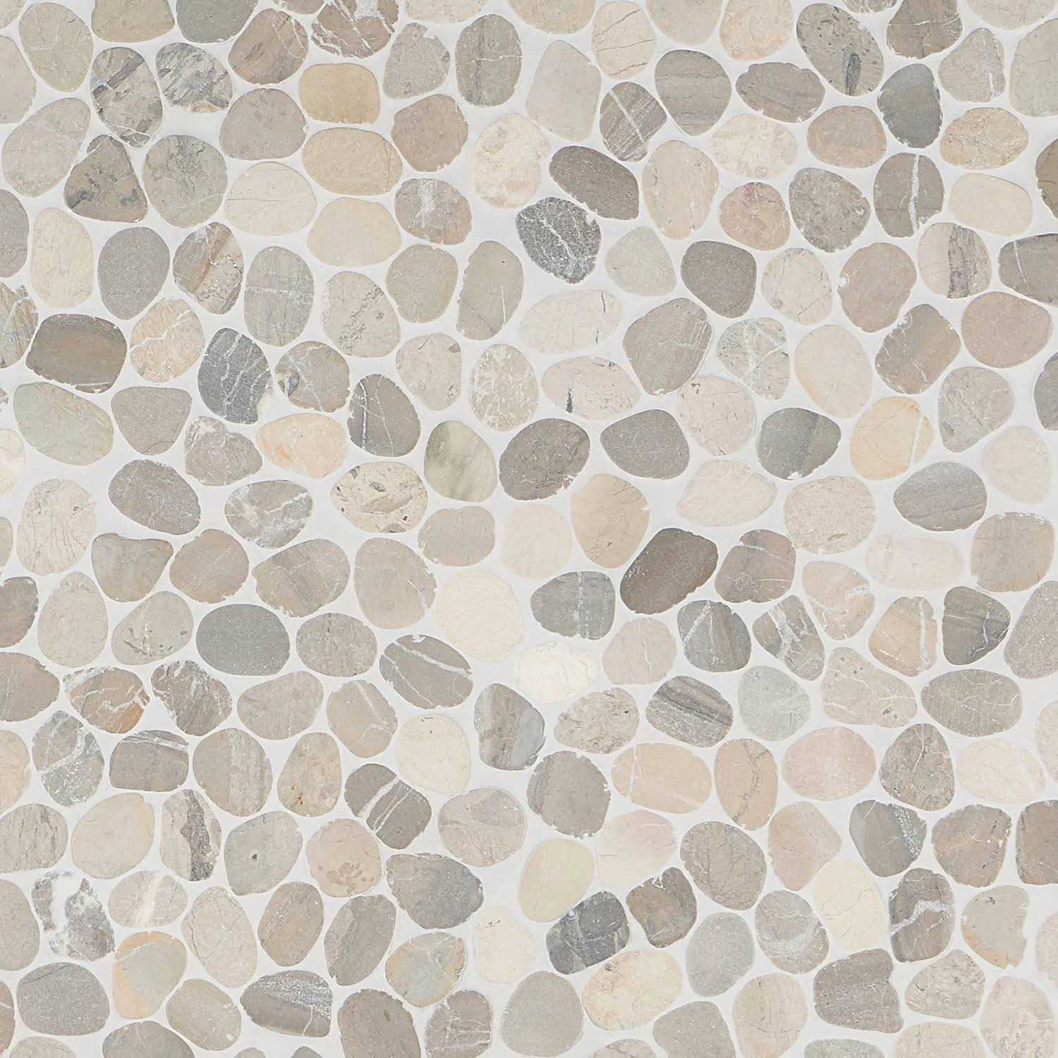 Countryside Oval Natural Pebble Stone Mosaic Wall & Floor Tile Ivy Hill Tile Color: Black - Zenithce
