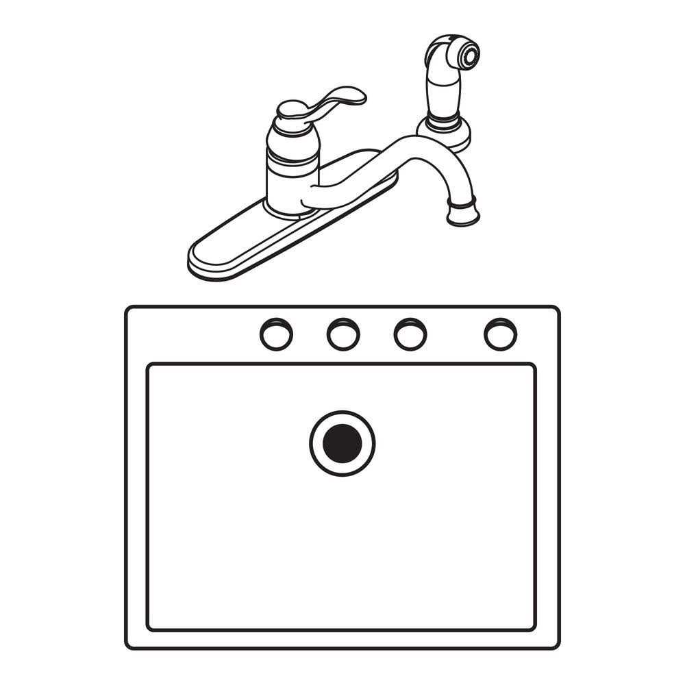 Moen 7425 Chateau Single Handle Kitchen Faucet - Zenithce