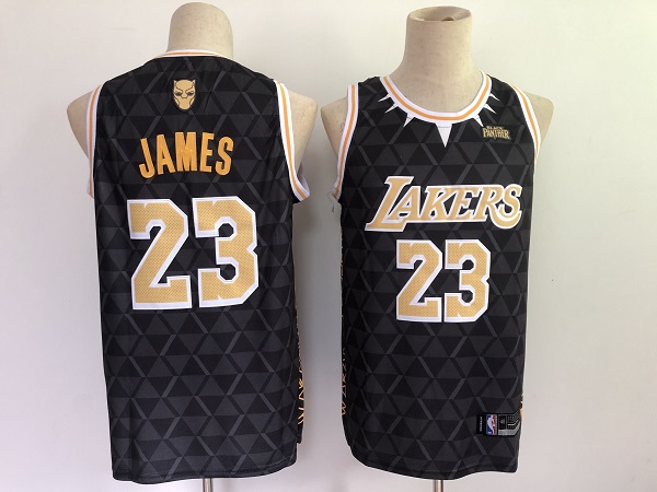 Los Angeles Lakers #23 LeBron James Black Panther Limiter Stitched Jersey - Zenithce