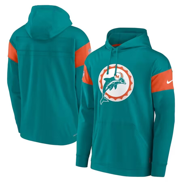 Miami Dolphins Aqua Performance Pullover Hoodie - Zenithce