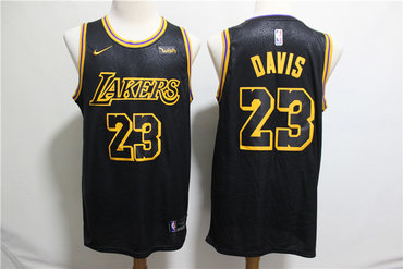 Lakers 23 Anthony Davis Black City Edition Swingman Jersey - Zenithce