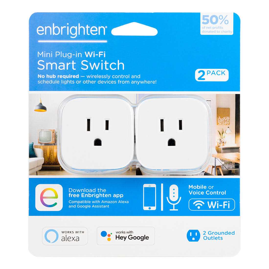 Enbrighten Black Outdoor Wi-Fi Smart Light Switch - Zenithce