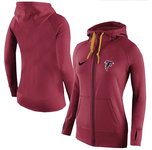 Women's Nike Atlanta Falcons Full-Zip Performance Hoodie Red - Zenithce