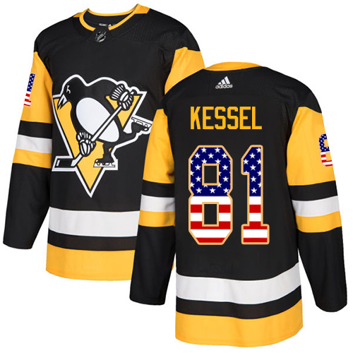 Pittsburgh Penguins #81 Phil Kessel Black USA Flag Stitched Jersey - Zenithce