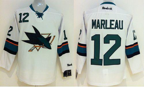 Sharks #12 Patrick Marleau White Stitched Jersey - Zenithce