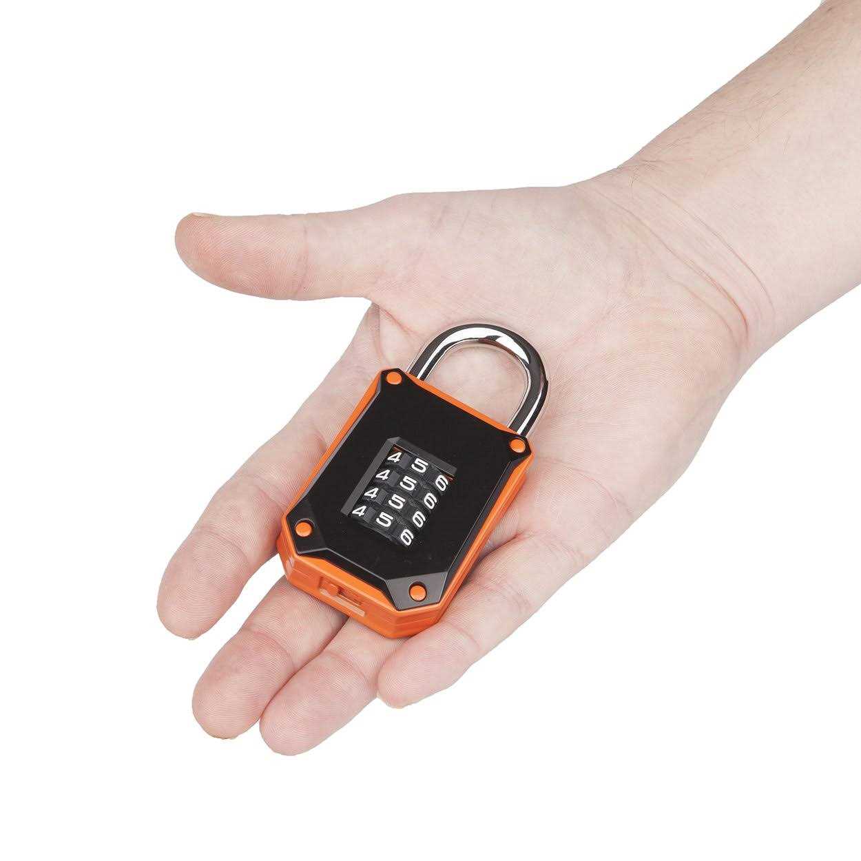 FortLocks Gym Locker Lock 4 Digit, Heavy Duty, Hardened Stainless Steel, Weatherproof and Outdoor Combination Padlock - Zenithce
