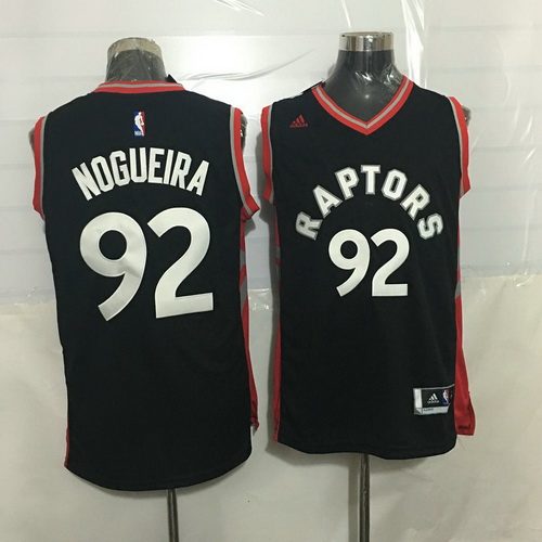 Toronto Raptors #92 Lucas Nogueira Black With Red New Rev 30 Swingman Jersey - Zenithce