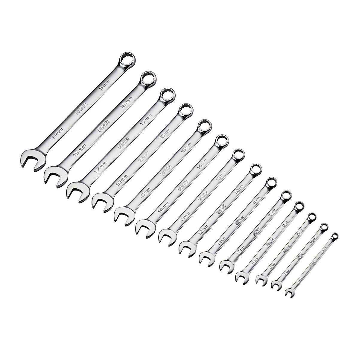 Icon Professional Long SAE Combination Wrench Set - Zenithce