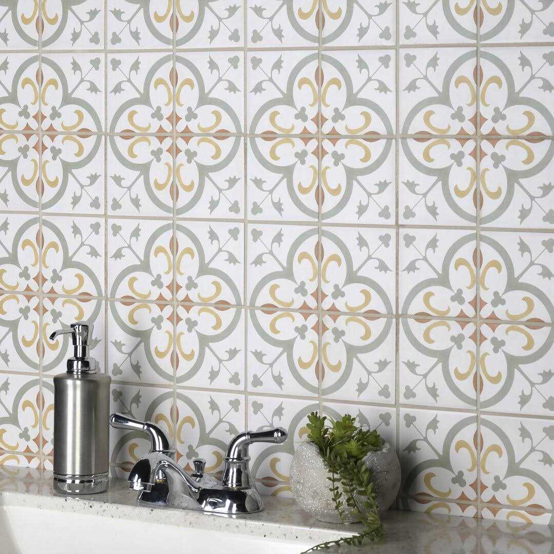 Merola Tile Revival 8 x 8 Ceramic Patterned Wall & Floor Tile - Zenithce