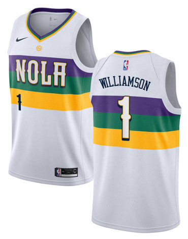 Pelicans 1 Zion Williamson White City Edition Swingman Jersey - Zenithce