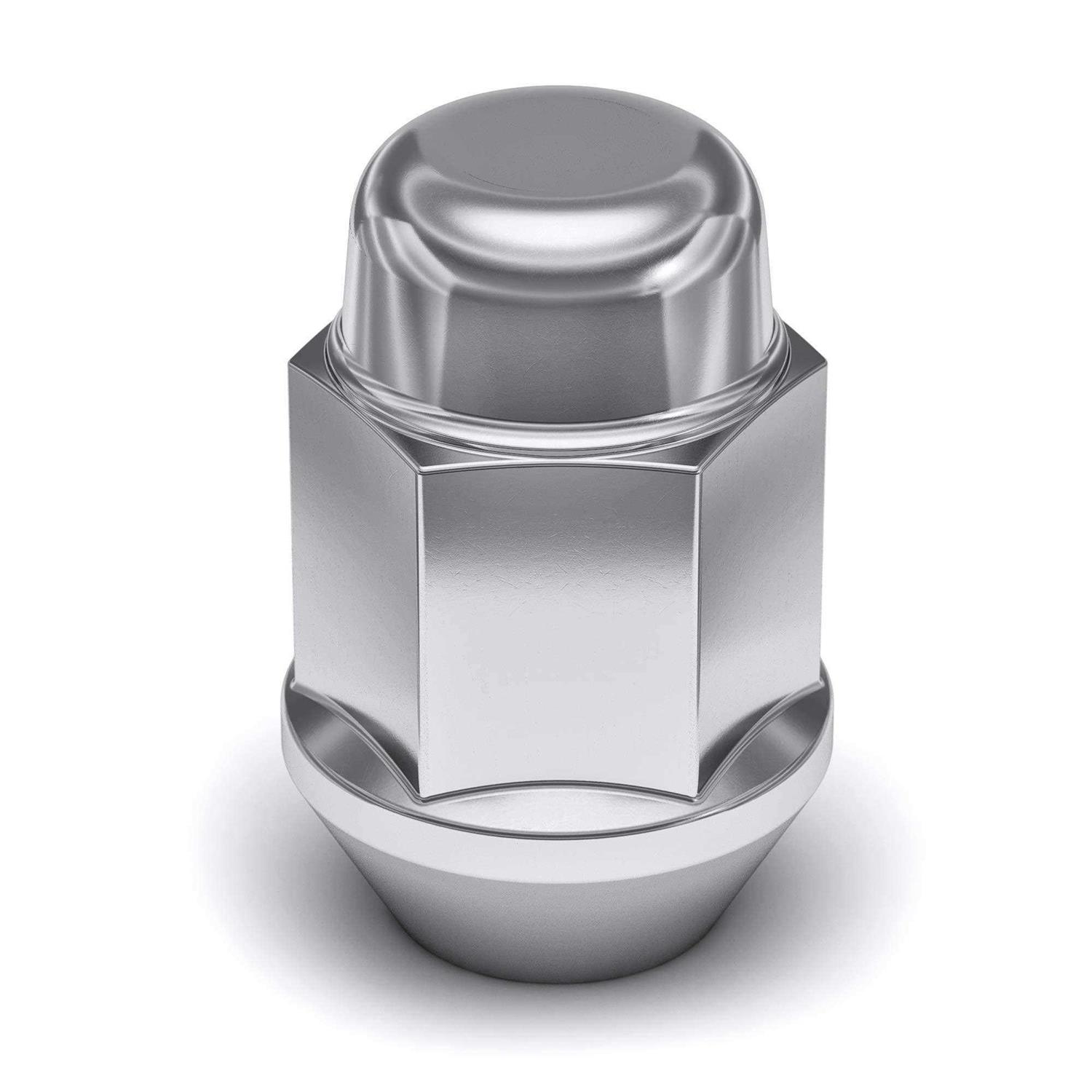 White Knight Wheel Accessories Lug-N-Lock 12mm Black Chrome Bulge Acorn Wheel Kit 761707 - Zenithce