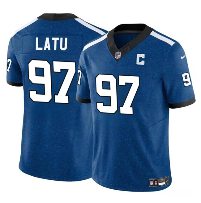 Indianapolis Colts #97 Laiatu Latu Blue 2024 Draft F.U.S.E. Thowback Vapor Limited Stitched Jersey - Zenithce
