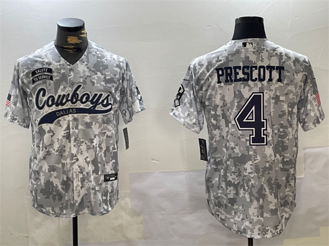 Dallas Cowboys #4 Dak Prescott 2024 Arctic Camo Salute To Service Stitched Jersey - Zenithce