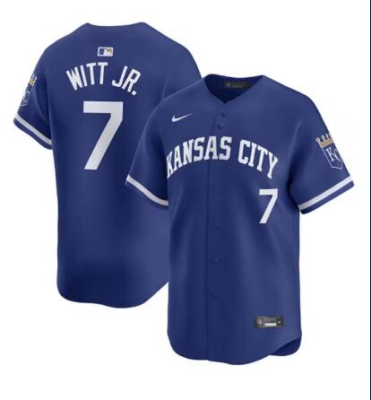 Kansas City Royals #7 Bobby Witt Jr. Royal Blue Cool Base Stitched Jersey - Zenithce