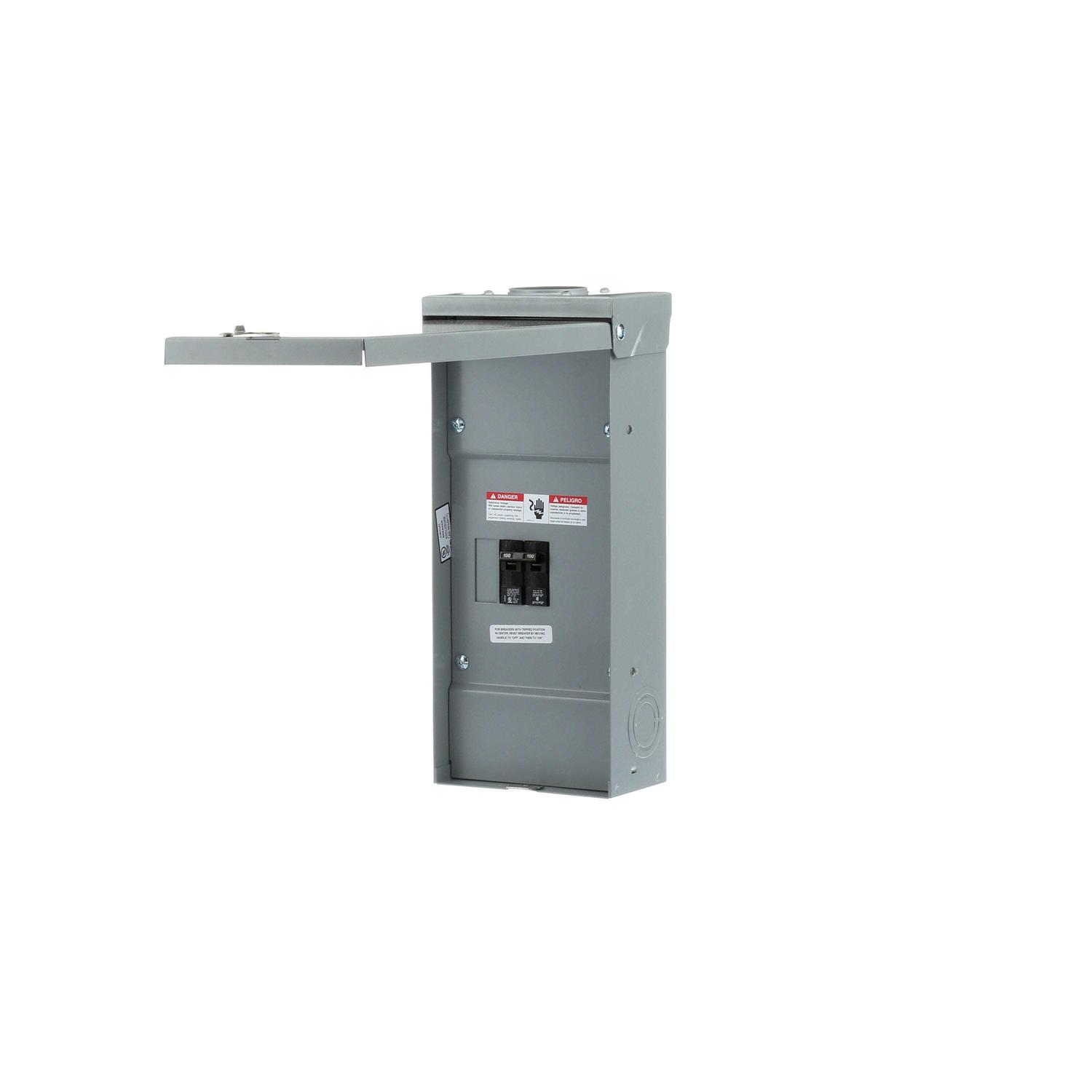 Siemens 100 Amp 2-Space 2-Circuit OH Fed Surface Mount Ring Type Meter Main - Zenithce